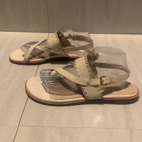 Cole Haan Women's Anica Scallop White Thong Sandals Size 10B - Picture 3 of 15